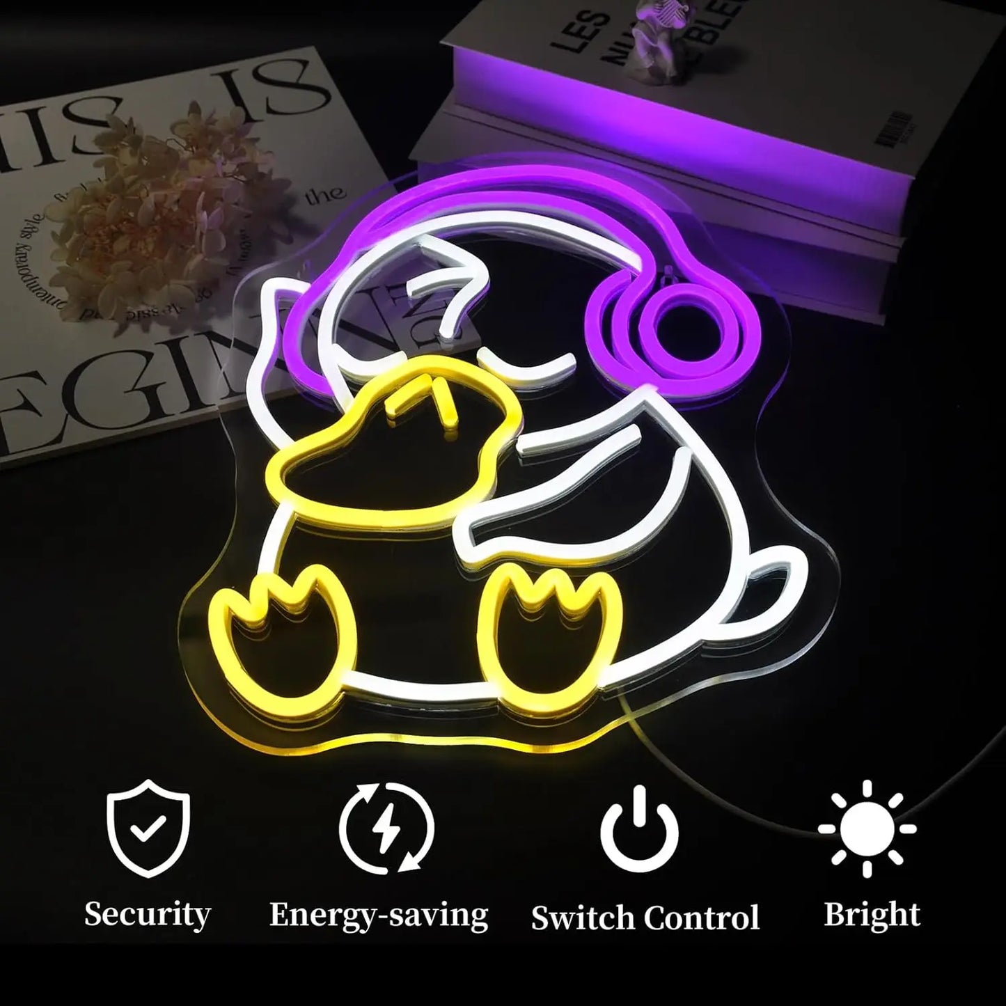 Pokemon Psyduck Duck LED Neon Sign USB Powered Wall Neon Light Sign