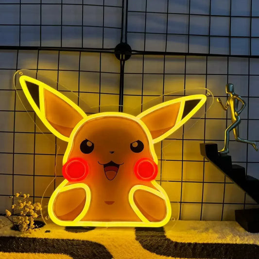 Pokémon Pikachu Neon Sign LED Cartoon Anime Neon Light